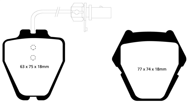 EBC 99-01 Audi A6 Quattro 2.7 Twin Turbo Sedan (8 Pad Set) Redstuff Front Brake Pads - Blais Performance Parts