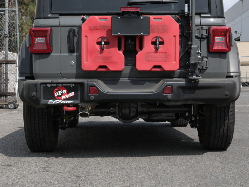 aFe MACH Force-Xp Axle-Back Exhaust System w/Polished Tip 18-20 Jeep Wrangler L4-2.0T / V6-3.6L - Blais Performance Parts