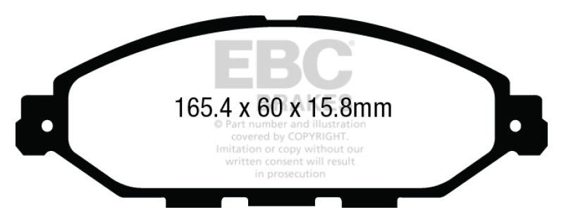 EBC 12-13 Infiniti JX35 3.5 Yellowstuff Front Brake Pads - Blais Performance Parts