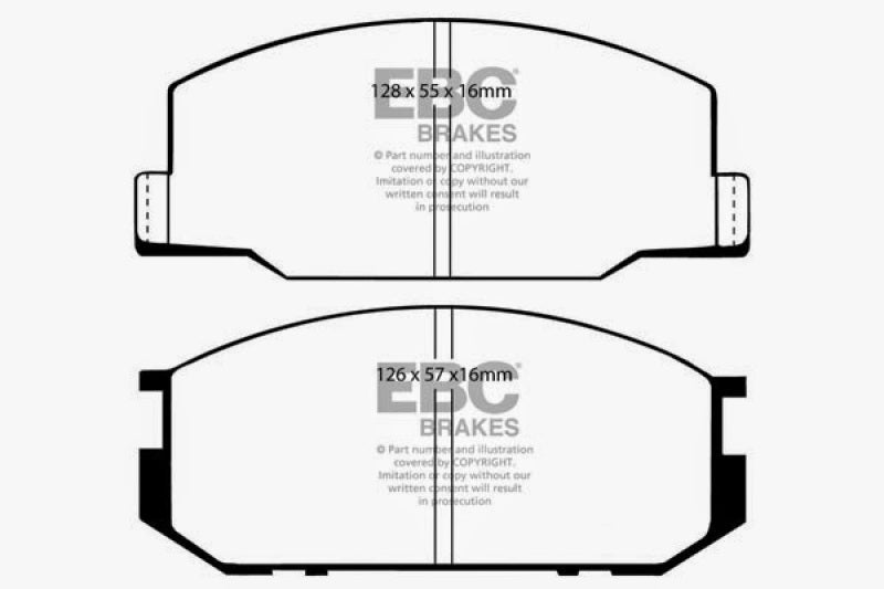 EBC 85-90 Lotus Esprit 2.2 Yellowstuff Front Brake Pads - Blais Performance Parts