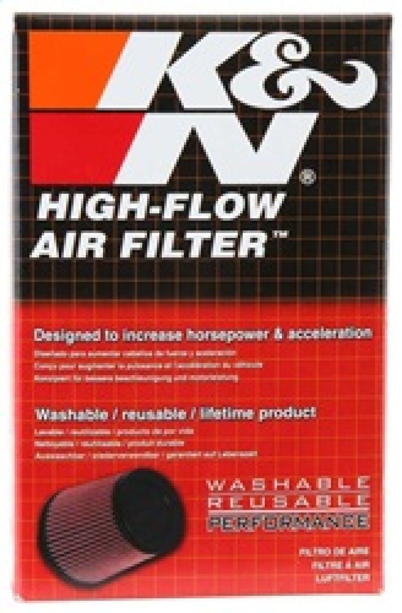 K&N Filter Universal Rubber Filter 20 Deg Flange Angle 2.25in Flange ID x 3.5in OD x 5in H - Blais Performance Parts