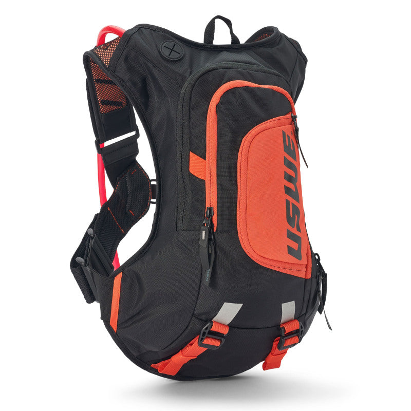 USWE Moto Hydro Hydration Pack 8L - Black/Factory Orange - Blais Performance Parts