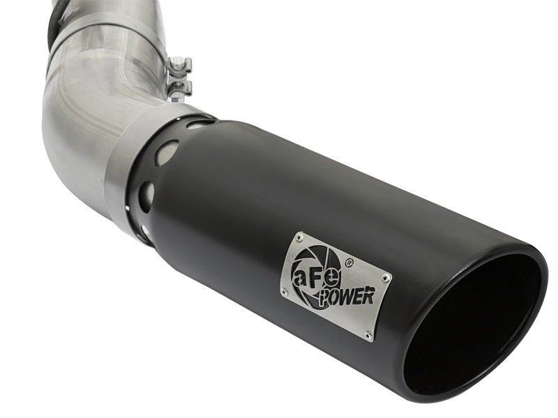 aFe LARGE BORE HD 5in 409-SS DPF-Back Exhaust w/Black Tip 2017 GM Duramax V8-6.6L (td) L5P - Blais Performance Parts