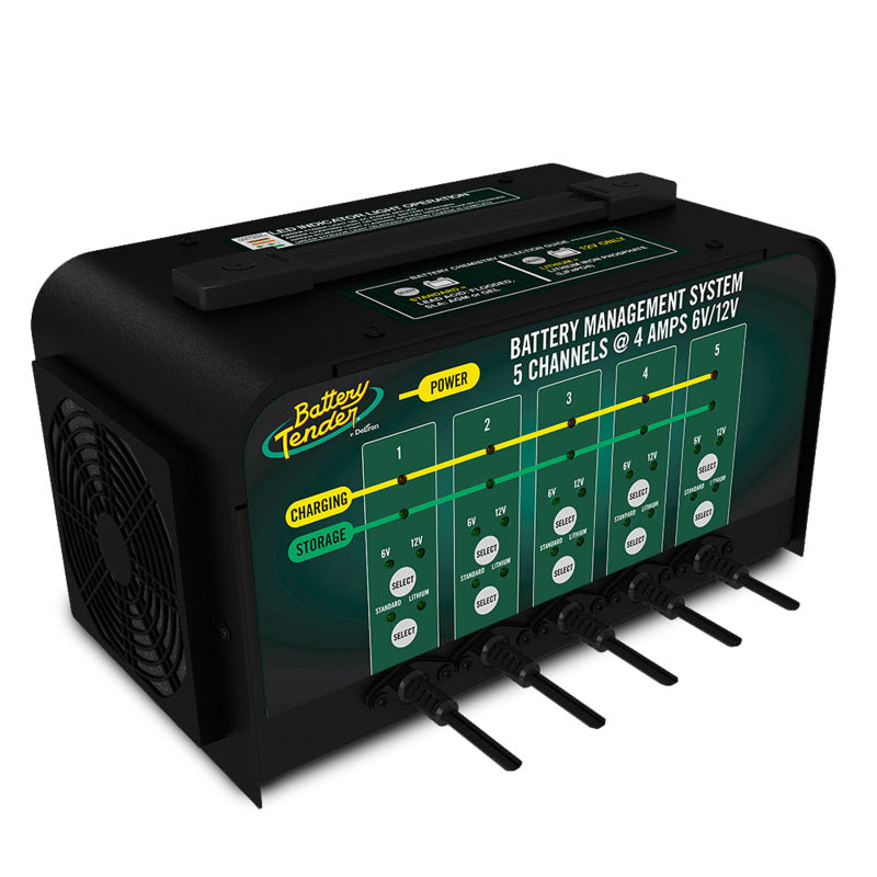 Battery Tender 5 Bank 6V/12V 4AMP Selectable Battery Charger - Blais Performance Parts