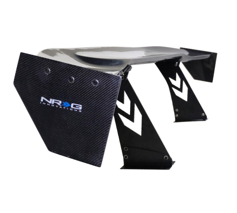 NRG Carbon Fiber Spoiler - Universal (69in.) w/NRG Logo / Stand Cut Out / Large Side Plate - Blais Performance Parts