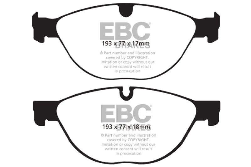 EBC 10-15 Jaguar XF 5.0 Supercharged (470) Yellowstuff Front Brake Pads - Blais Performance Parts