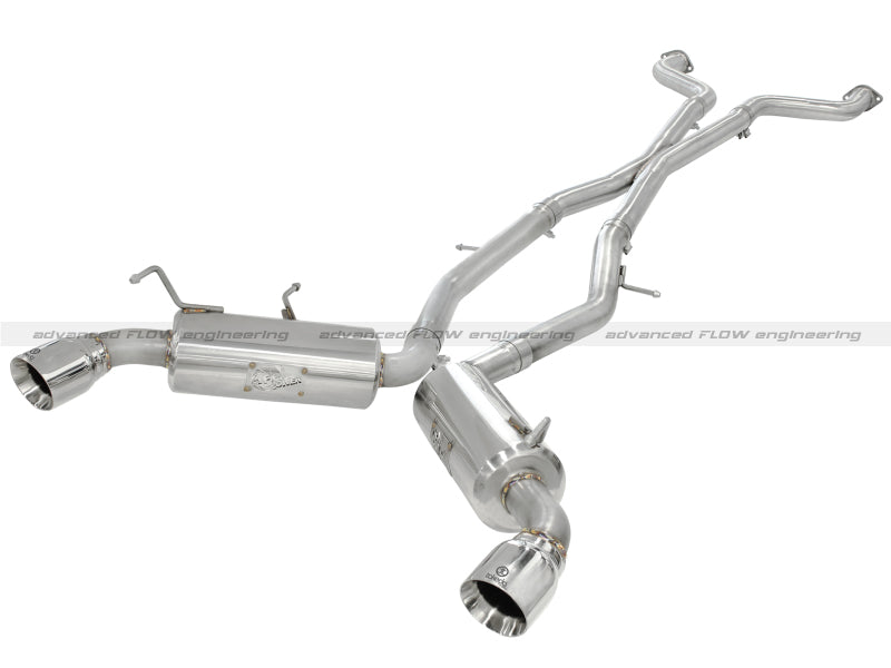 aFe Takeda 2.5inch SS Exhaust Cat-Back 09-13 Nissan 370Z V6 3.7L Polished Tips - Blais Performance Parts