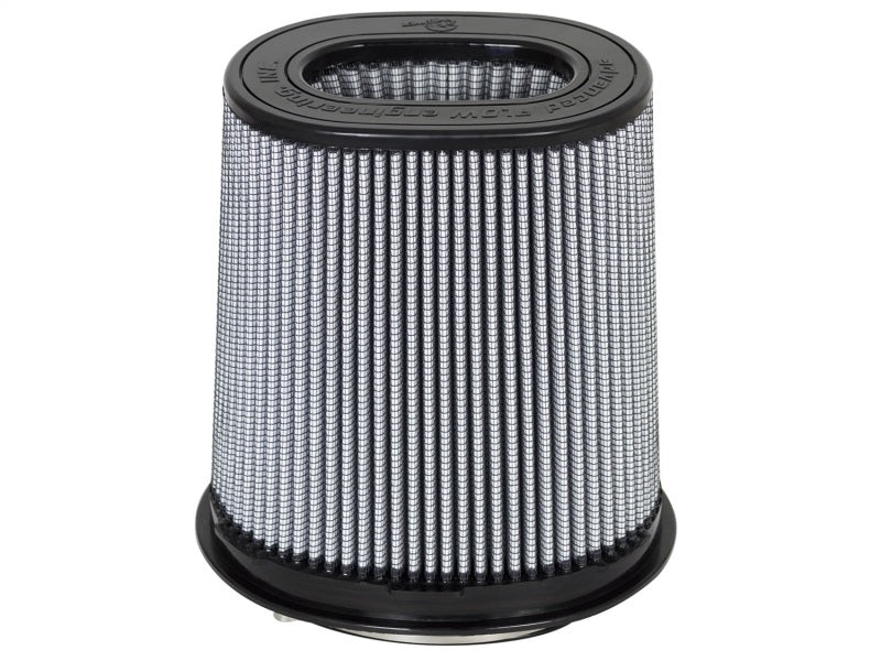 aFe Magnum FLOW Pro DRY S Air Filter 6.75x4.75 Flange 8.25x6.25 Base (Mt2) 7.25x5 Top 8.5 Height - Blais Performance Parts