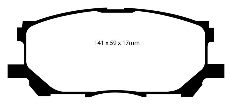 EBC 04-07 Lexus RX330 3.3 Yellowstuff Front Brake Pads - Blais Performance Parts