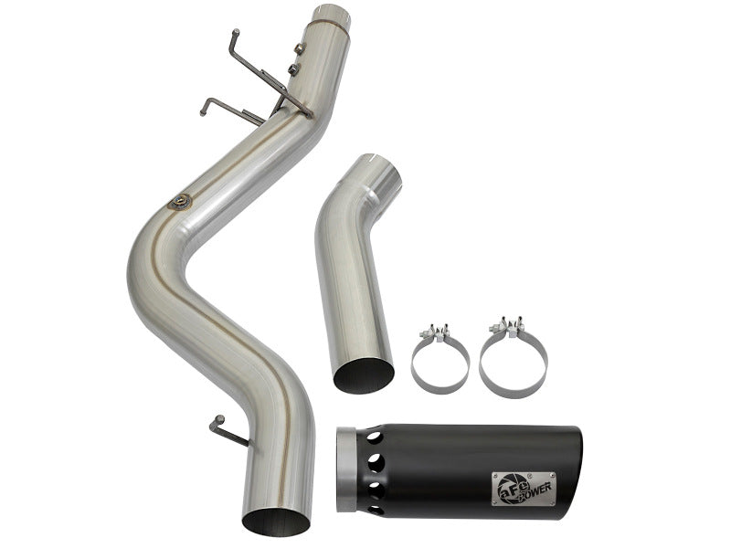 aFe LARGE BORE HD 5in 409-SS DPF-Back Exhaust w/Black Tip 2017 GM Duramax V8-6.6L (td) L5P - Blais Performance Parts