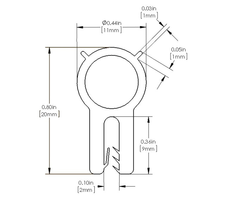 aFe MagnumFORCE Spare Parts Trim Seal Kit (1/16IN X 7/16IN) x 36IN L - Blais Performance Parts