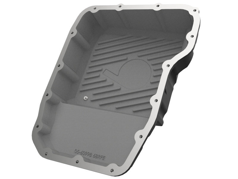 aFe Transmission Pan (Black w/ Machined Fins) 13-19 Dodge Diesel Trucks L6-6.7L (td) - Blais Performance Parts