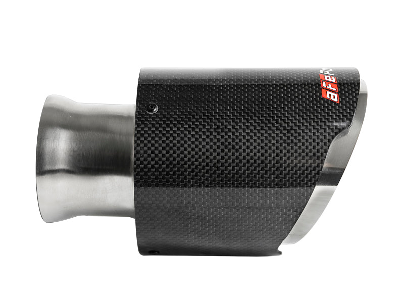 aFe MACH Force-XP 4-1/2in Carbon Fiber OE Replacement Exhaust Tips - 15-19 Dodge Charger/Hellcat - Blais Performance Parts