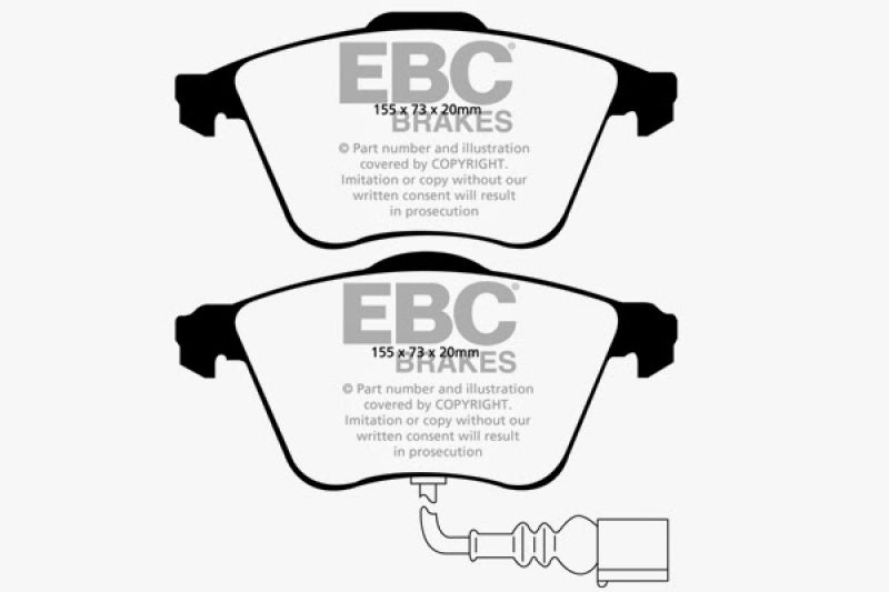 EBC 07-15 Audi TT/TTS Quattro / 12-14 VW Golf R Bluestuff Front Brake Pads - Blais Performance Parts