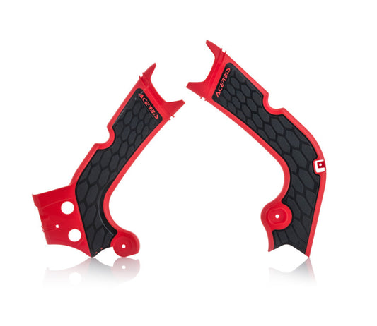 Acerbis 17-19 Honda CRF250R/RX/ CRF450R/RX Frame Guards- X-Grip - Red/Black - Blais Performance Parts