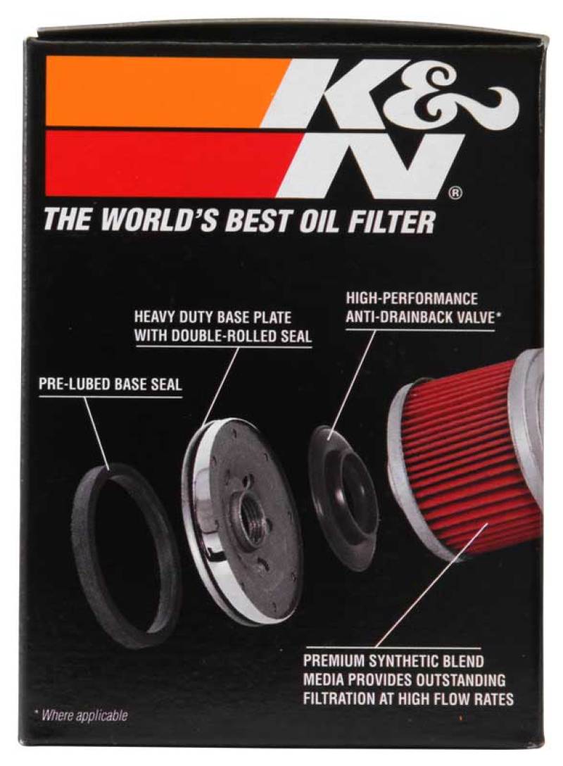 K&N Oil Filter 02-10 Harley Davidson VRSC 3in OD x 3.844in Height - Blais Performance Parts