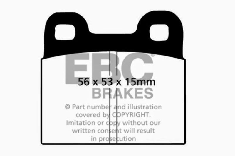 EBC 71-79 Volkswagen Beetle 1.3 (1300) Yellowstuff Front Brake Pads - Blais Performance Parts