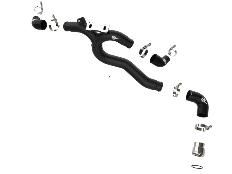 aFe Kia Stinger 18-22 V6-3.3L (tt) BladeRunner Hot Charge Pipe- Black - Blais Performance Parts