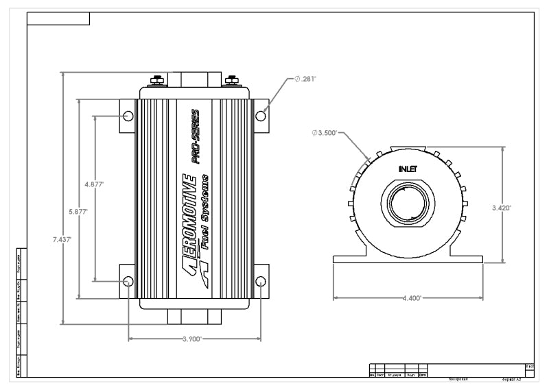 Aeromotive Pro-Series Fuel Pump - EFI or Carbureted Applications - Blais Performance Parts