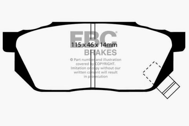 EBC 84-87 Honda Civic CRX 1.5 DX Yellowstuff Front Brake Pads - Blais Performance Parts