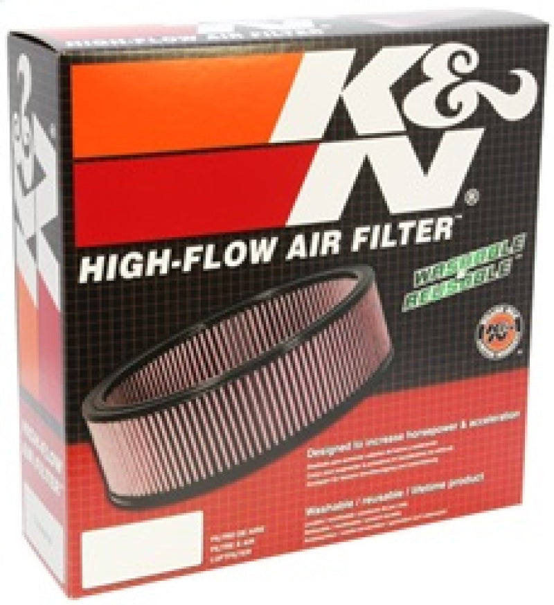 K&N Custom Air Filter - Oval - 11.5in O/S L x 8.125in O/S W x 2in H - Blais Performance Parts