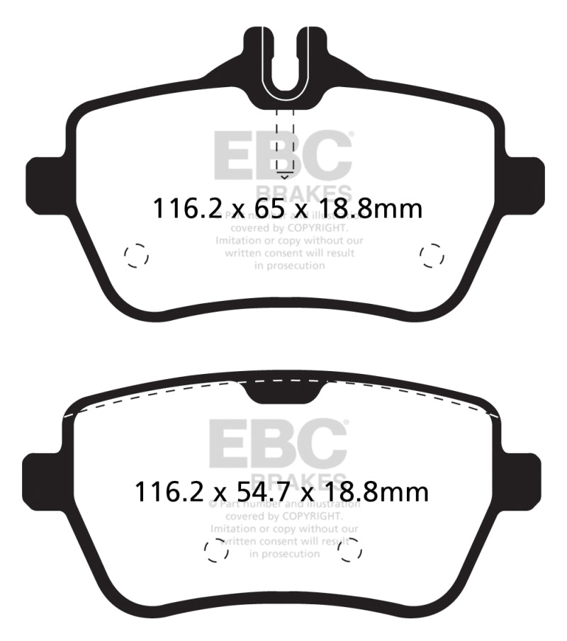 EBC 14+ Mercedes-Benz S550 4.7 Twin Turbo Yellowstuff Rear Brake Pads - Blais Performance Parts