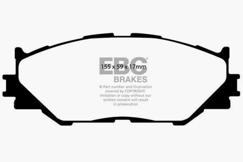 EBC 06-08 Lexus IS250 2.5 Redstuff Front Brake Pads - Blais Performance Parts