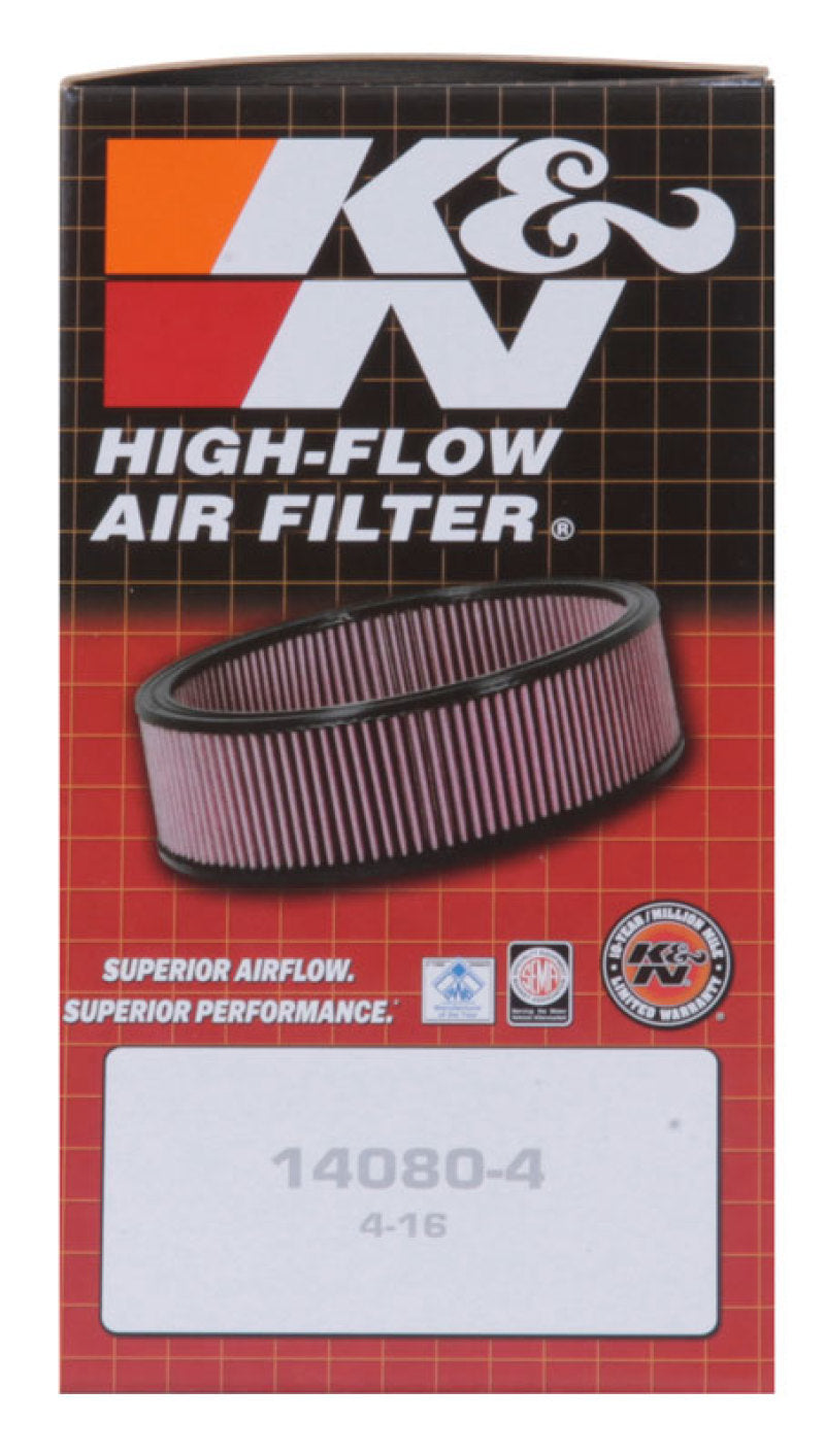 K&N Universal Custom Air Filter - Round 1.625in Flange / 1.625in ID / 2.75in Overall Height - Blais Performance Parts