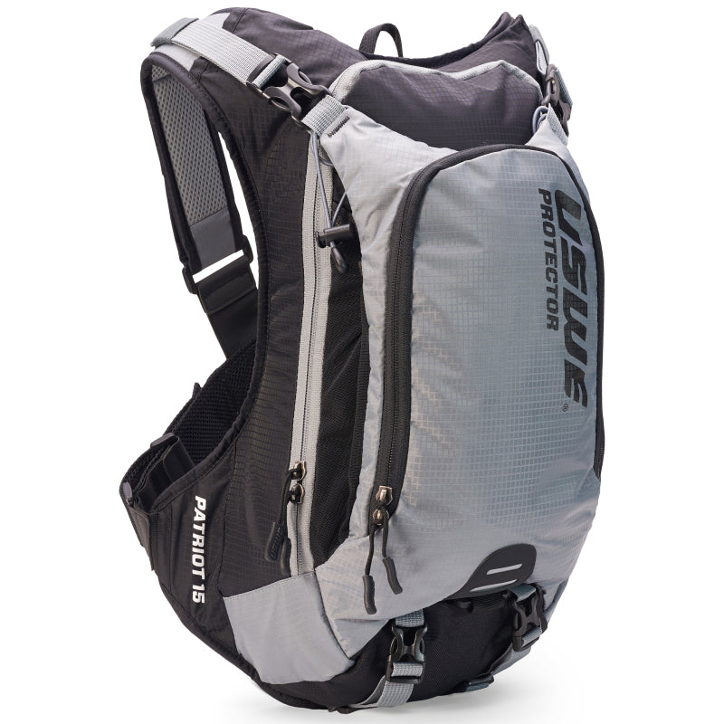 USWE Patriot MTB Protector Pack 15L - Grey/Black - Blais Performance Parts