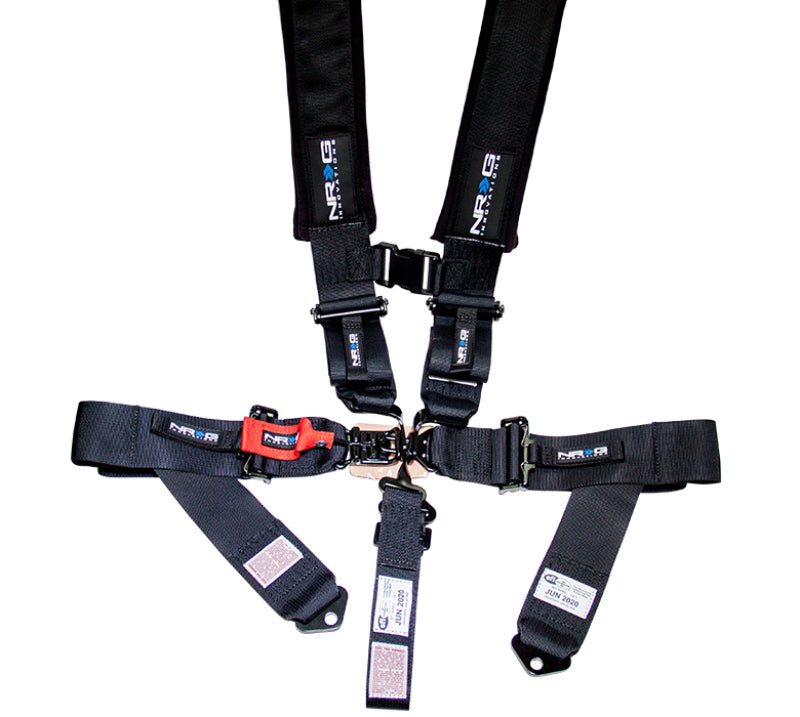 NRG SFI 16.1 5PT 3in. Seat Belt Harness / Latch Link - Black - Blais Performance Parts