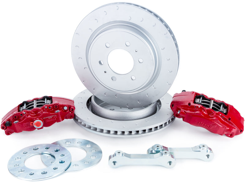 Alcon 10-14 & 17-18 Raptor/09-17 F150 360x32 Rotors 4-Piston Red Rear Brake Kit w/o Elect Park Brake - Blais Performance Parts