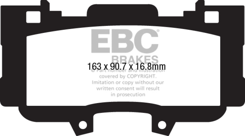 EBC 15+ Ford Mustang 2.3 Turbo Performance Pkg Redstuff Front Brake Pads - Blais Performance Parts