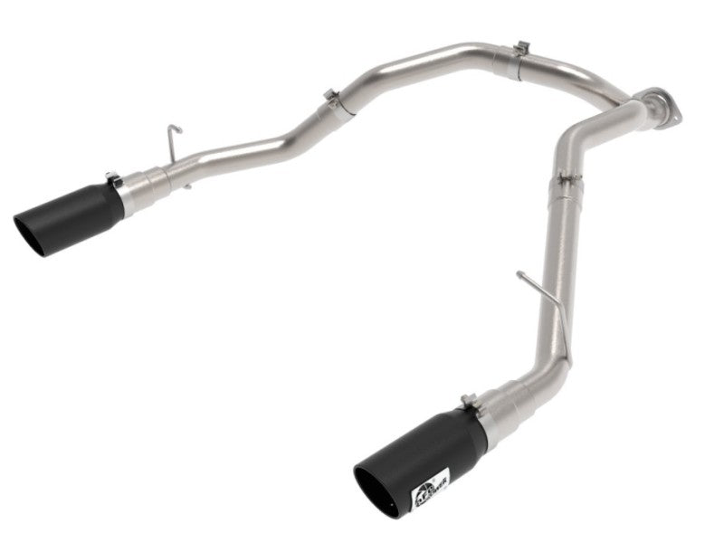aFe Large Bore-HD 3 IN 409 Stainless Steel DPF-Back Exhaust System w/Black Tip RAM 1500 20-21 V6-3.0 - Blais Performance Parts
