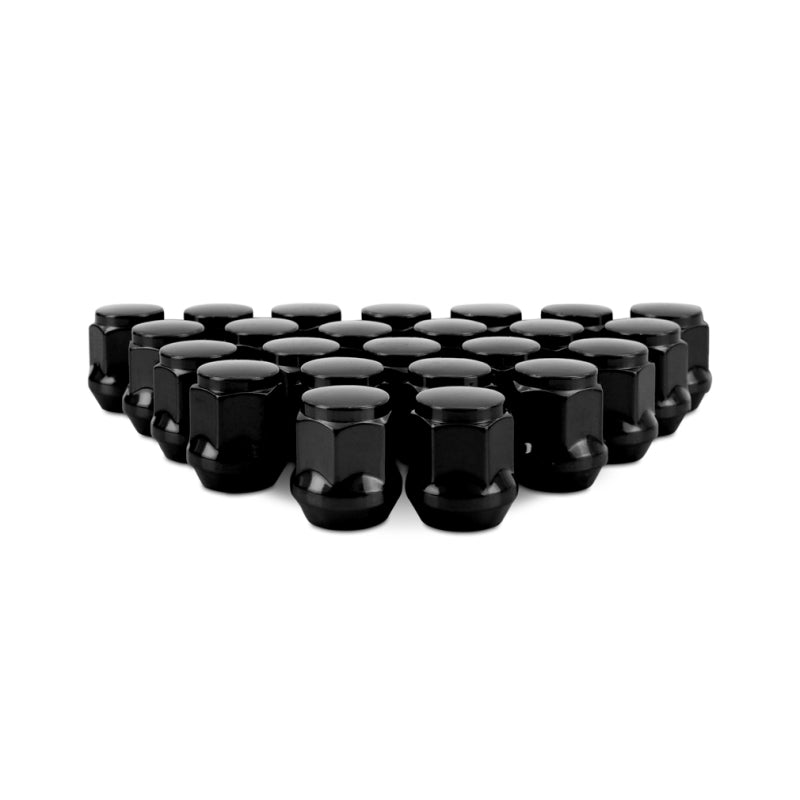 Mishimoto Steel Acorn Lug Nuts M14 x 1.5 - 24pc Set - Black - Blais Performance Parts