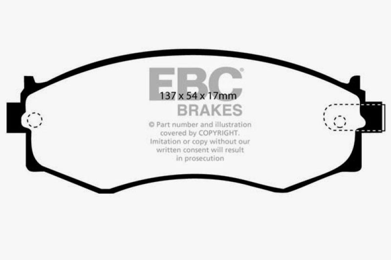 EBC 91-97 Infiniti G20 2.0 Redstuff Front Brake Pads - Blais Performance Parts