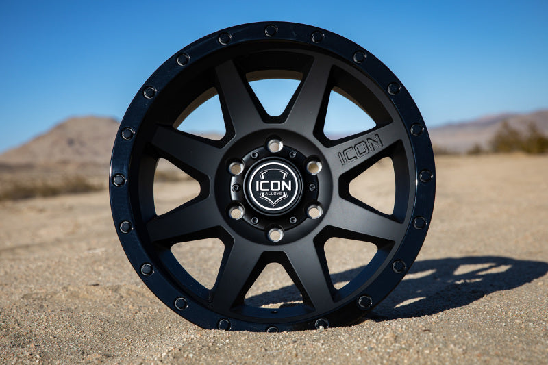 ICON Rebound 18x9 6x5.5 0mm Offset 5in BS 106.1mm Bore Double Black Wheel - Blais Performance Parts