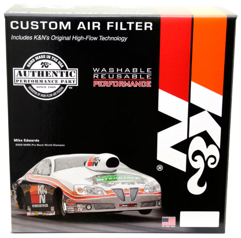 K&N Round Air Filter Assembly 5.25in ID / 5in Height / 5.125in Neck Flange / 1 1/4in Drop Base - Blais Performance Parts