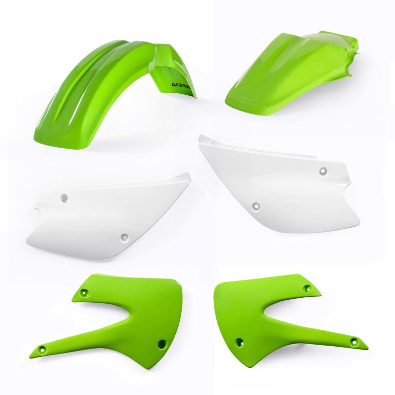 Acerbis 01-13 Kawasaki KX85/100/ 03-06 Suzuki RM100 Plastic Kit - Green/White Original 05 - Blais Performance Parts