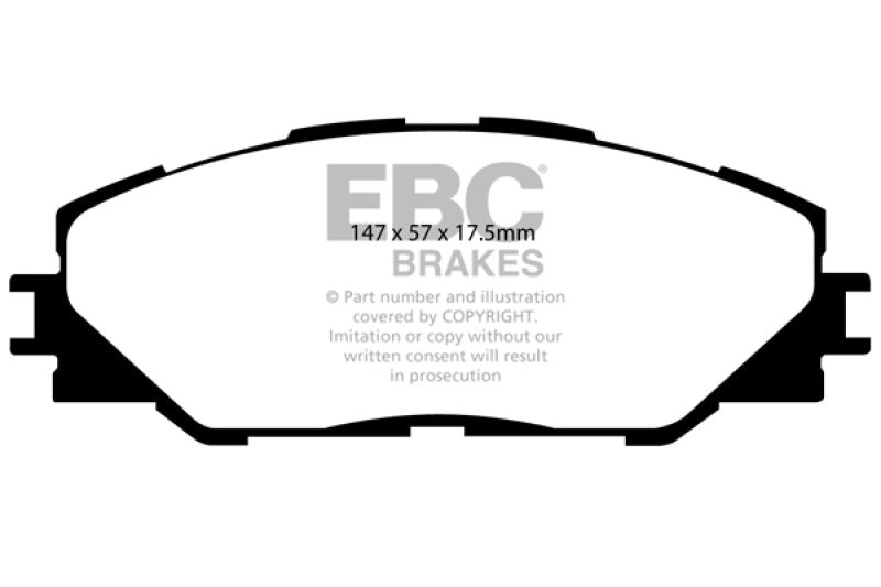 EBC 09-10 Pontiac Vibe 2.4 2WD Redstuff Front Brake Pads - Blais Performance Parts