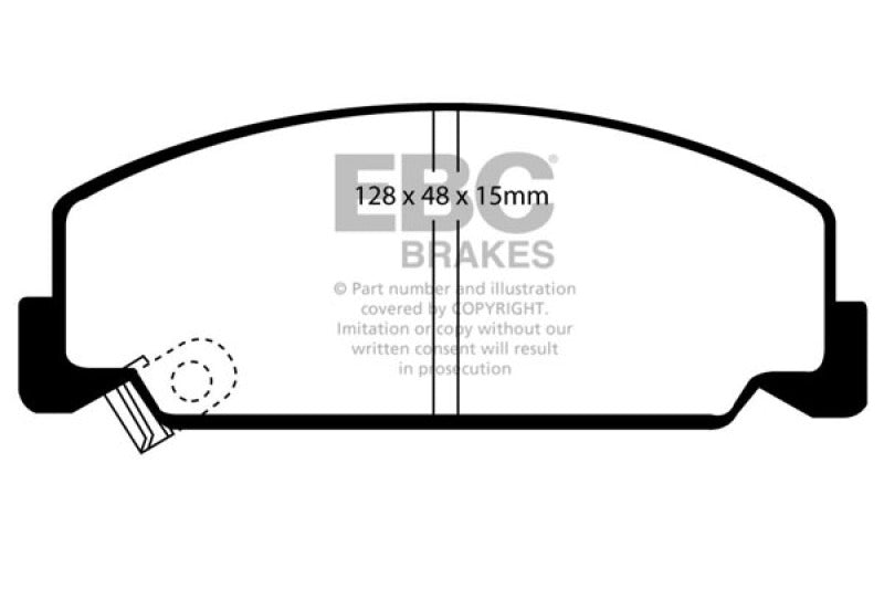 EBC 93-95 Honda Civic Coupe 1.5 DX Yellowstuff Front Brake Pads - Blais Performance Parts