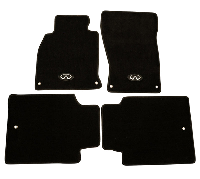 NRG Floor Mats - 13+ Infinity Q70 w/ Infiniti Emblem Logo (4 pieces) - Blais Performance Parts