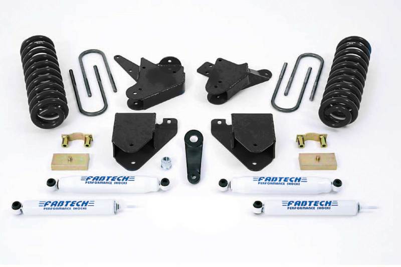 Fabtech 01-04 Ford F250/350 2WD 6in Basic Sys w/Perf Shks - Blais Performance Parts