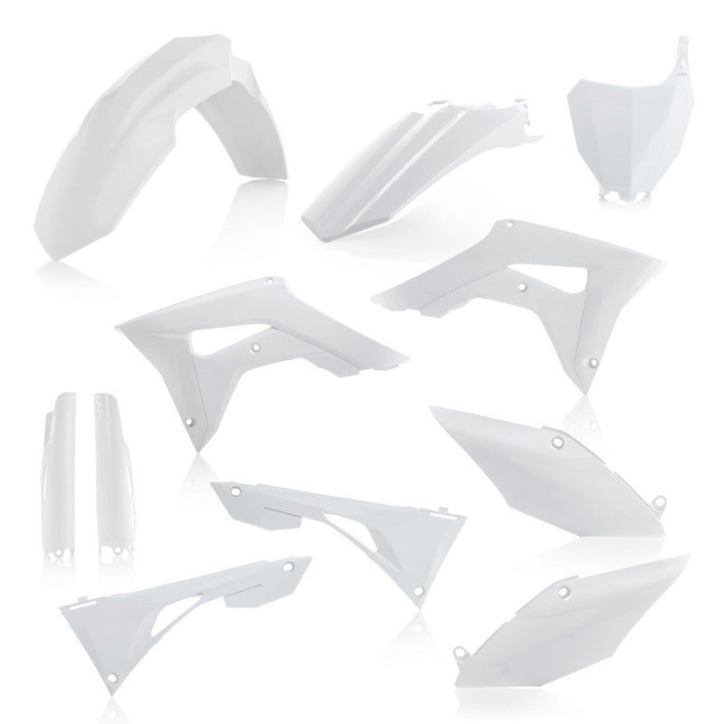 Acerbis 19-21 Hon CRF250R/450R/2022 CRF450R-S (Air Box Cover/ No Tank Cover) Full Plastic Kit - Wht - Blais Performance Parts