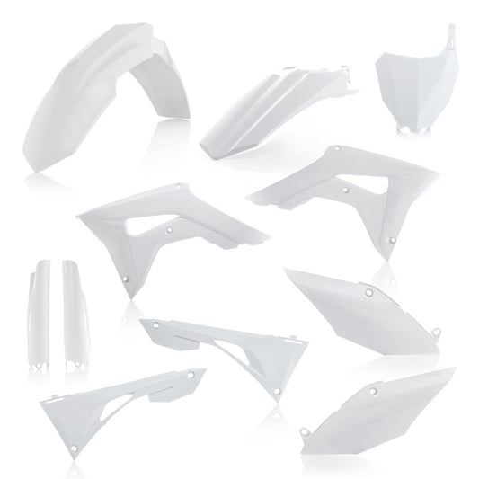 Acerbis 19-21 Hon CRF250R/450R/2022 CRF450R-S (Air Box Cover/ No Tank Cover) Full Plastic Kit - Wht - Blais Performance Parts