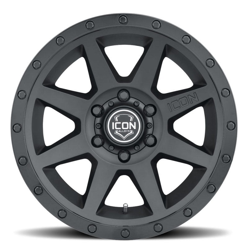 ICON Rebound 18x9 6x5.5 0mm Offset 5in BS 106.1mm Bore Double Black Wheel - Blais Performance Parts