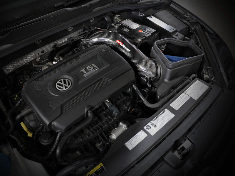 aFe 15-19 VW Golf R (MKVII) L4-2.0L (t) Track Series Carbon Fiber Intake System w/ Pro 5R Filter - Blais Performance Parts