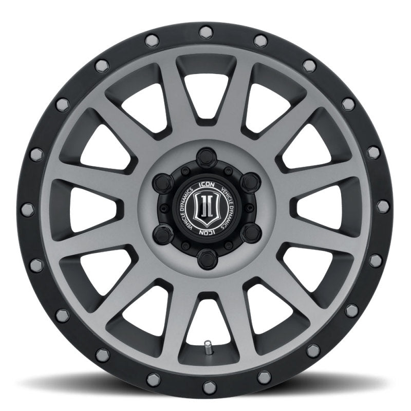 ICON Compression 18x9 6x5.5 0mm Offset 5in BS Titanium Wheel - Blais Performance Parts