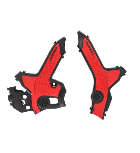 Acerbis 21+ Honda CRF300L Frame Guards- X-Grip - Black/Red - Blais Performance Parts