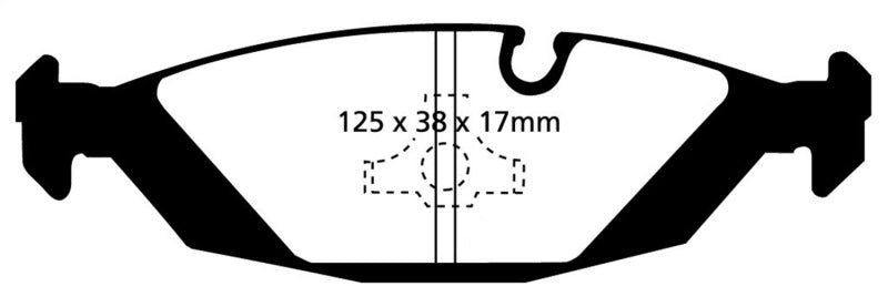 EBC 87-88 BMW M5 3.5 (E28) Yellowstuff Rear Brake Pads - Blais Performance Parts