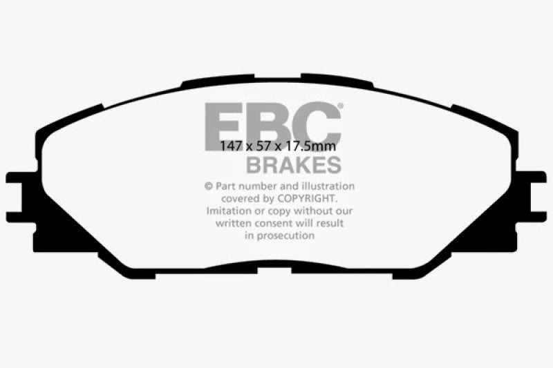 EBC 09-10 Pontiac Vibe 2.4 2WD Redstuff Front Brake Pads - Blais Performance Parts